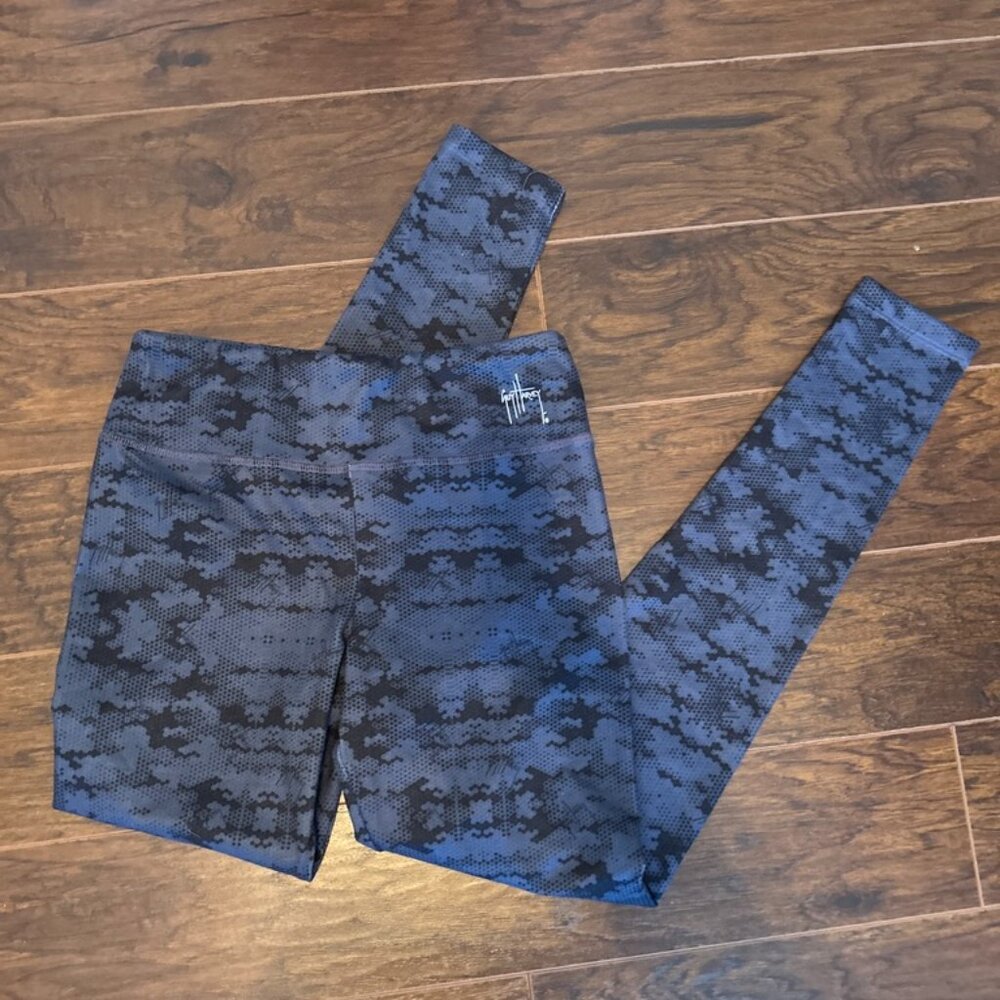 Guy Harvey Heather Gray Ankle Soft Athletic Yoga Leggings, Size XS